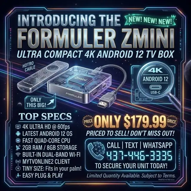 formuler z mini 4k android tv box $179.99 in General Electronics in Hamilton - Image 2