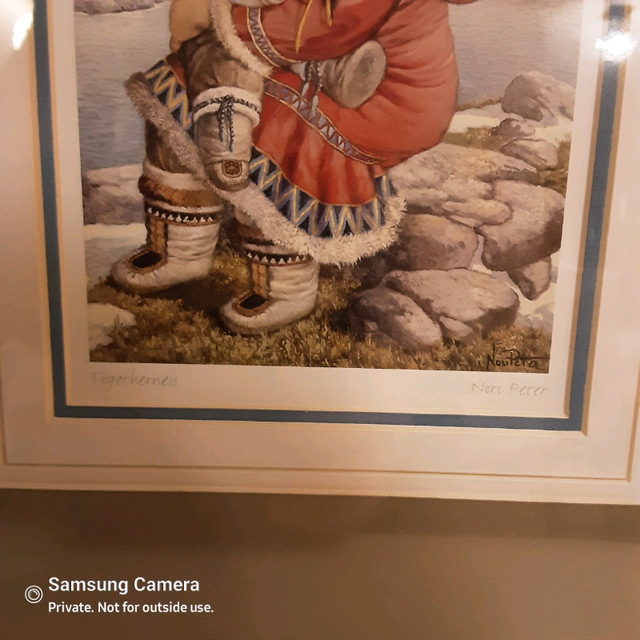 Signed "Togetherness" Nori Peter art print, glazed framed matted in Arts & Collectibles in Calgary - Image 3