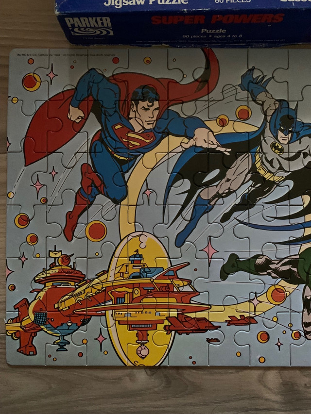 Vintage 1984 Super Powers Parker Brothers Puzzle in Arts & Collectibles in Calgary - Image 2