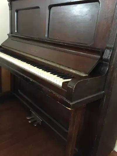 Upright Antique Cabinet Grand Piano – Webb (New York) – FREE, View more