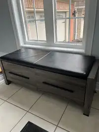 BENCH WITH TWO DRAWERS FOR STORAGE 