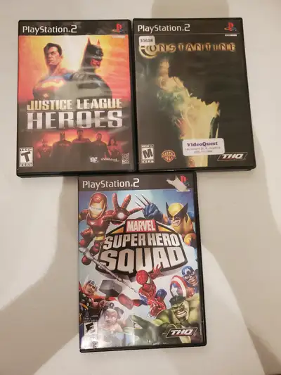 PS2 Super Hero Bundle CONSTANTINE JUSTICE LEAGUE HEROES MARVEL, View more