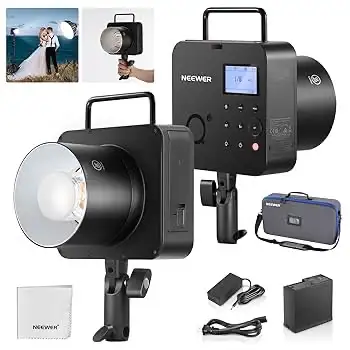 NEEWER Q4 400W 2.4G TTL Outdoor Studio Flash with Lithium, View more
