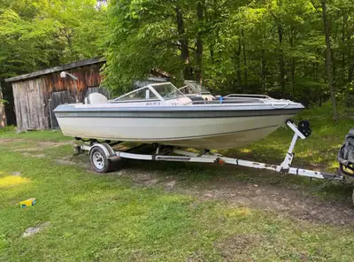 Classic 1980’s Grew bowrider powered by a reliable 1988 Johnson 110HP 2-stroke outboard. Great setup...