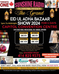 Eid Bazaar mississauga @ CAPITOL CONVENTION june 8,9,15,16