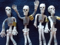 Vintage Bendable Poseable Skeleton Toy Figure 1980s