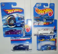 4 Hot Wheels TAIL DRAGGER Red Lines, HOT ROD 1941 Ford Lead Sled
