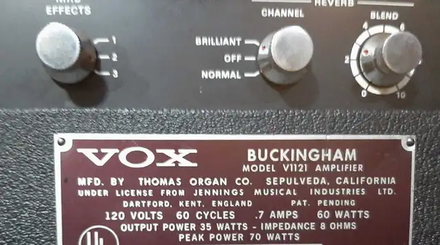 vintage Vox Buckingham guitar amplifier  in Amps & Pedals in Strathcona County - Image 4