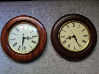 Vintage HEARTWOOD  Solid Wood Wall Clocks