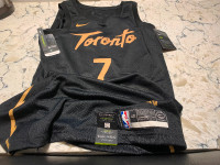 Men's Toronto Raptors 7 Lowry NBA Black X OVO Throwback Swingman Basketball  Jersey