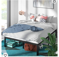 Full size mattress and metal frame 