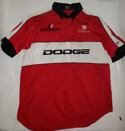 Nascar Crew Shirt Dodge Evernham Motorsports Embroidered Stitched Size Large $50 By Chase Authentics...