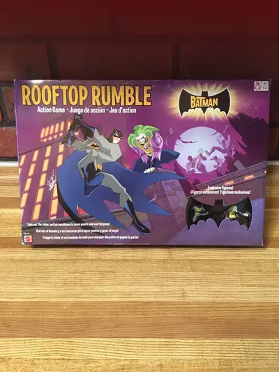 Rare Toy GAME-THE BATMAN-Rooftop Rumble Action Game.Released MATTEL 2005 and game is brand new and s...