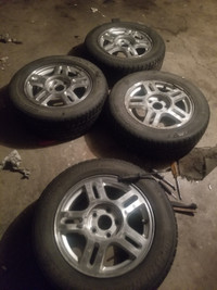 Set of 4 tire...Rims with rubber.