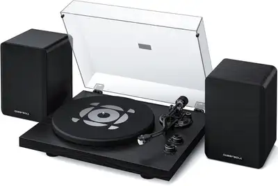 Qlearsoul SoulBox S1 Vinyl Record Player with Stereo Speakers,, View more