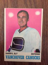 1970-71 O-Pee-Chee Darryl Sly rookie hockey card (#115)
