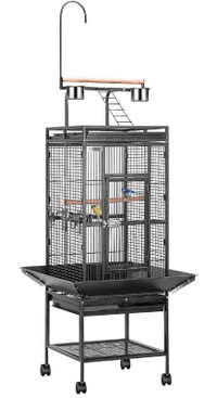 NEW Bird/Parrot Cage + Play Top, 72Inch Iron on Locking Wheels