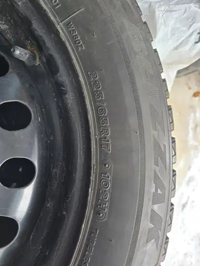 Bridgestone Blizzak 17 inch WS 80 tires (225/65). Steel wheels, with pressure sensors, purchased in...
