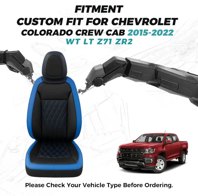 NEW Full Seat Covers Chevy Colorado 2015-22 Crew Cab Z71 LT ZR2 in Chairs & Recliners in Mississauga / Peel Region - Image 9