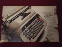 1967 Royal All-Electric Typewriter Double Page Original Ad