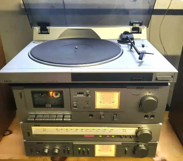 AKAI VINTAGE HIFI SYSTEM AM-U01 AT-K02 CS-M01 AP-X1 JAPAN WORKS