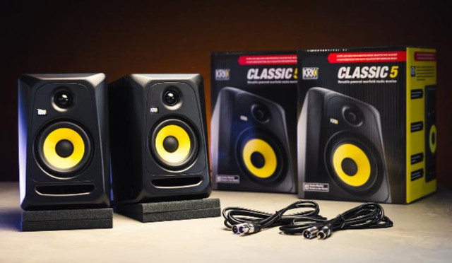 KRK Recording Studio Monitor Speaker FREE Isolation pad + Cable in Pro Audio & Recording Equipment in Windsor Region