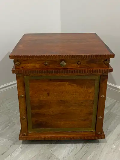 Pier 1 Imports Heera Handcrafted Brass Detailed Mango Wood Chest, View more