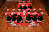 6 Pack Coca Cola Bottles - 1999 Santa Holiday Edition