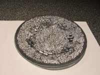 Mosaic glass decorative plate.