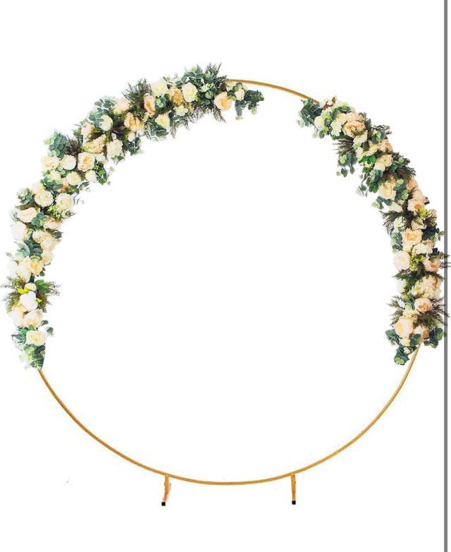 Large 7.2 Ft Round Metal Arch – Balloon Gold Circle Arch  in Holiday, Event & Seasonal in London - Image 3