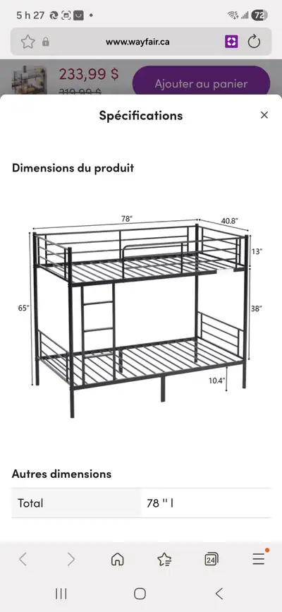 lit simple superposé, View more