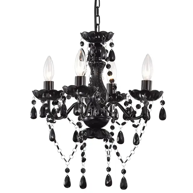 Black Chandelier Small Crystal Lighting Mini Acrylic  in Indoor Lighting & Fans in Markham / York Region - Image 2