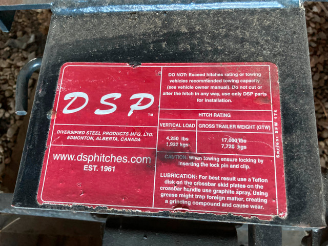 DSP 5th Wheel Hitch in RV & Camper Parts & Accessories in Strathcona County - Image 4