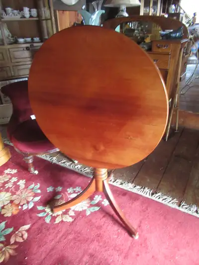 Antique Tilt Top Cherrywood Table in Good Cond Reduced, View more