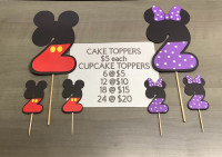 Cake$Cupcake Mickey &Minnie toppers