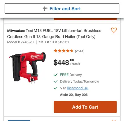 Milwaukee findhing brad nailer , View more
