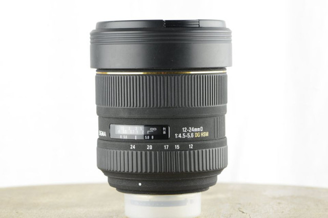 (Nikon) Sigma 12-24mm f/4.5-5.6 Fx Wide Angle Zoom Lens in Cameras & Camcorders in Yarmouth