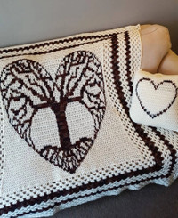 Heart Shaped Tree of Life with Pillow Crochet