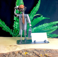 Bogart Handcrafted Metal Figurine Business Card Holder