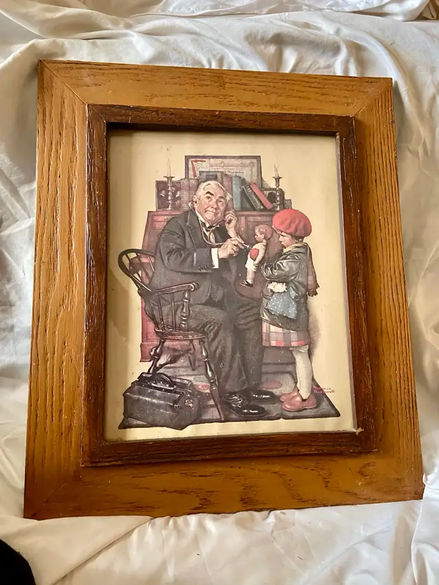 Wooden Framed Norman Rockwell Print in Arts & Collectibles in Oshawa / Durham Region - Image 2