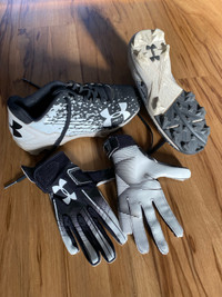 Youth Baseball Cleats and Batting Gloves