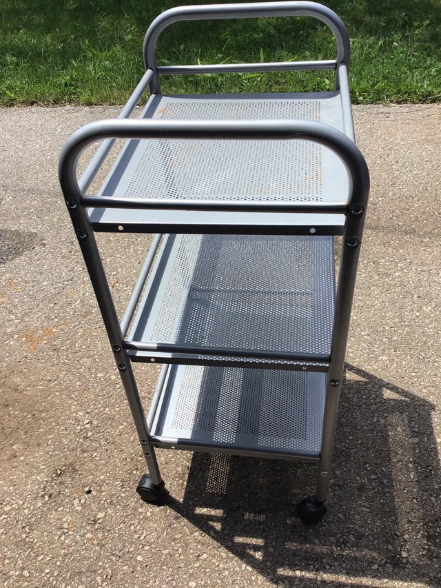 Metal 3 tiers Moving utility cart on casters -16"W x 12"D x 30"H in Other in Oakville / Halton Region - Image 3