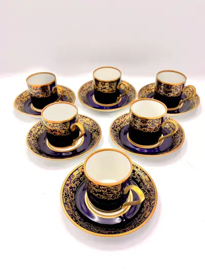 Espresso Mocha cups and saucers (vintage), View more