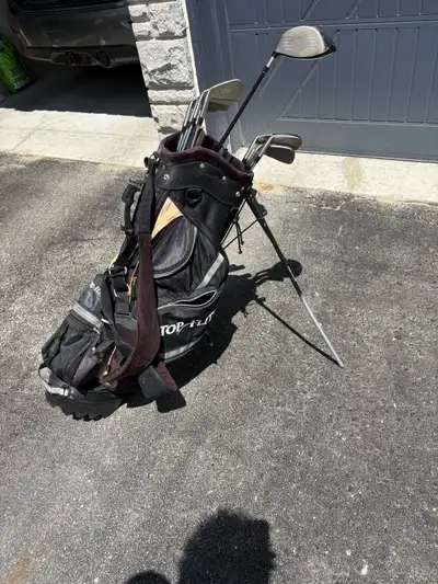 Set of Titalist DCI clubs with Taylormade Burner driver+golf bag, View more