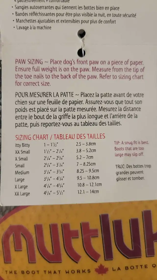 Muttluks 2XL DOG Boots in Accessories in Saskatoon - Image 5