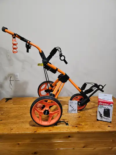 Description Rovic's 3-wheel cart designed specifically for junior golfers. Collapsed bag-on design 1...