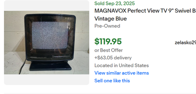 magnavox 10" CRT tube television ( plugged in, doesn't turn on ) Lot FHB2L4crt Location - farm house...