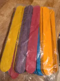Colored popsicle sticks