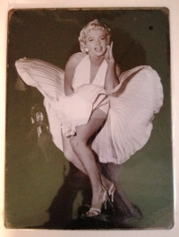 MARILYN MONROE FAMOUS WHITE WIND DRESS POSTER SIGN METAL