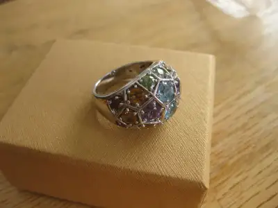 Natural Multi Color Gemstone ring, View more